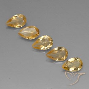 3.03ctw Natural Dorado claro Citrino, En forma de pera, VVS