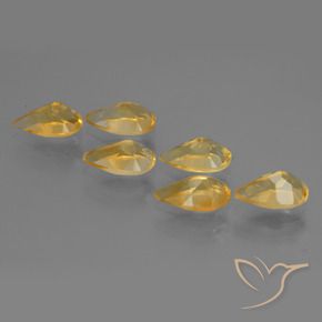 Gemas de Citrino Medium Gold  natural de 4.70 ct, En forma de pera, VVS
