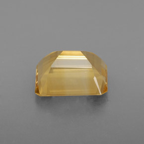 Citrino amarillo natural de 2,08 ct, corte esmeralda, VS
