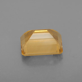 Citrino amarillo natural de 2,23 ct, corte esmeralda, VS