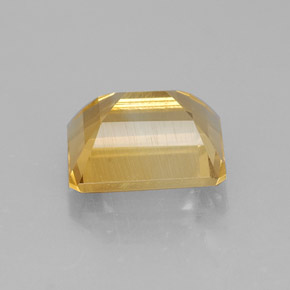 Citrino amarillo natural de 2,50 ct, corte esmeralda, VS
