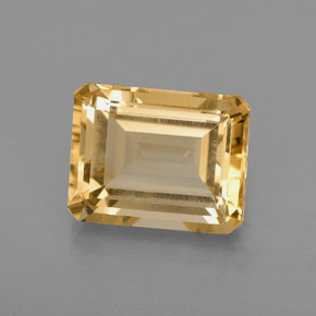 Citrino amarillo natural de 2,38 ct, corte esmeralda, VVS