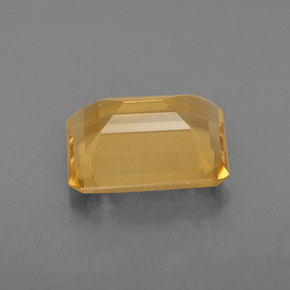 Citrino amarillo natural de 2,09 ct, corte esmeralda, VVS
