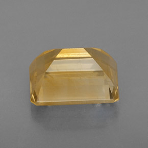 Citrino amarillo natural de 2,33 ct, corte esmeralda, VS