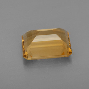 Citrino amarillo natural de 1,96 ct, corte esmeralda, VVS