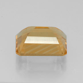 Citrino amarillo natural de 2,18 ct, corte esmeralda, VVS