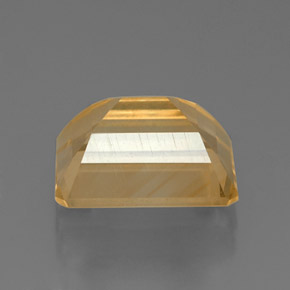 Citrino amarillo natural de 2,32 ct, corte esmeralda, VVS