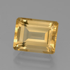 Citrino amarillo natural de 2,19 ct, corte esmeralda, VVS