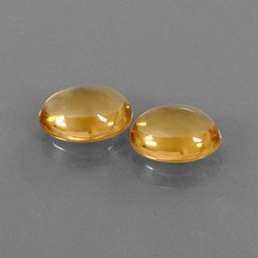Gemas de citrino amarillo natural de  ct, corte óvalo, transparente