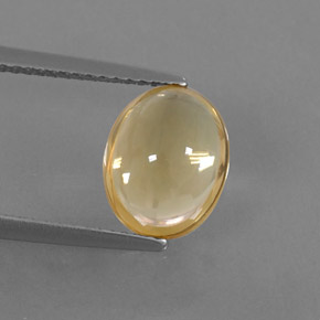 Citrino amarillo natural de 2,62 ct, corte óvalo, transparente