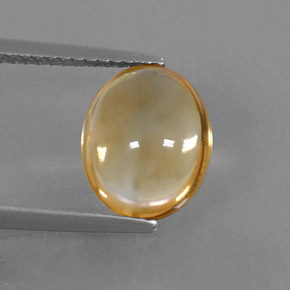 Citrino amarillo natural de 2,63 ct, corte óvalo, transparente