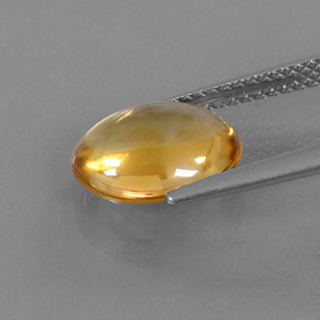 Citrino amarillo natural de 2,63 ct, corte óvalo, transparente