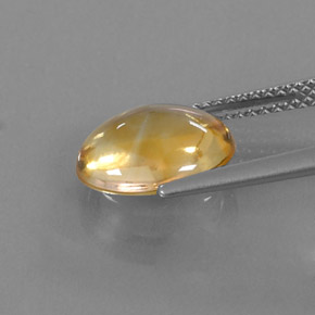 Citrino oro natural de 2,74 ct, corte óvalo, transparente
