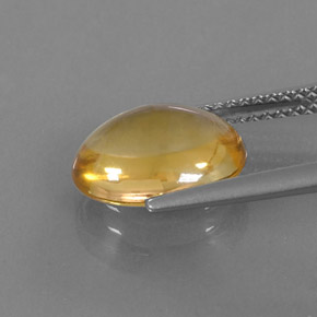 Citrino amarillo natural de 3,02 ct, corte óvalo, transparente