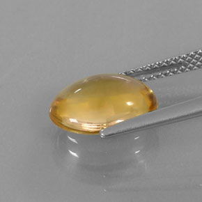 Citrino amarillo natural de 2,77 ct, corte óvalo, transparente