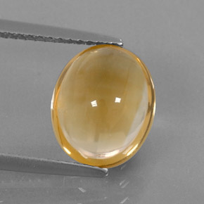 Citrino amarillo natural de 3,28 ct, corte óvalo, transparente