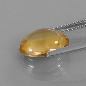 Citrino oro natural de 2,76 ct, corte óvalo, transparente