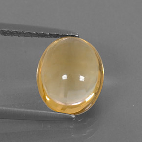 Citrino amarillo natural de 2,26 ct, corte óvalo, transparente