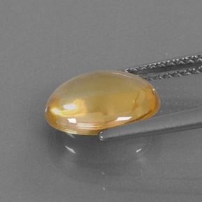 Citrino amarillo natural de 2,26 ct, corte óvalo, transparente