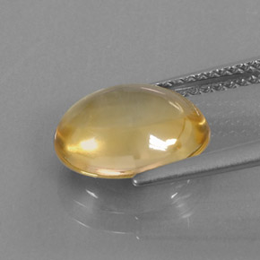 Citrino oro natural de 3,01 ct, corte óvalo, transparente
