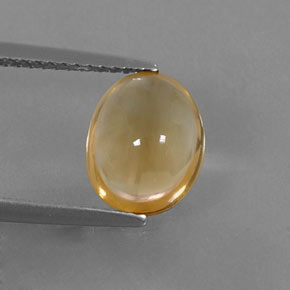 Citrino amarillo natural de 2,22 ct, corte óvalo, transparente
