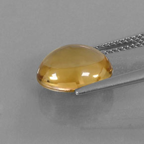Citrino amarillo dorado natural de 3,32 ct, corte óvalo, transparente