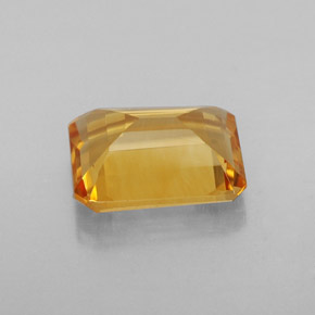 Citrino amarillo natural de 1,97 ct, corte esmeralda, VVS-VS