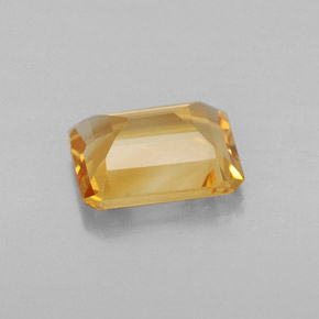 Citrino amarillo natural de 1,68 ct, corte esmeralda, VVS-VS