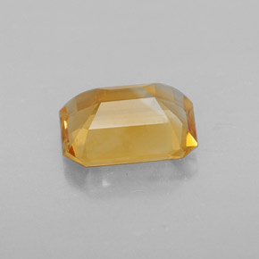 Citrino amarillo natural de 1,69 ct, corte esmeralda, VVS-VS