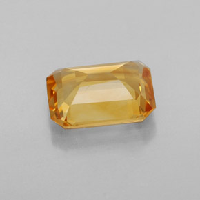 Citrino amarillo natural de 1,83 ct, corte esmeralda, VVS-VS