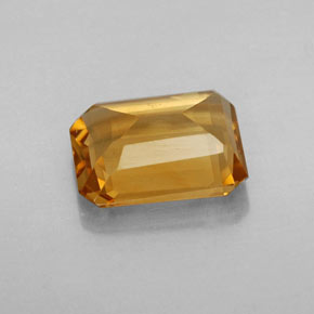 Citrino amarillo natural de 1,84 ct, corte esmeralda, VVS-VS
