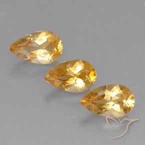 2.31ctw Natural Dorado Citrino, En forma de pera, VVS-VS