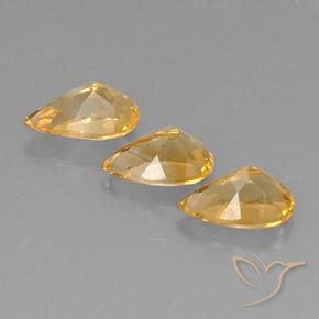 Gemas de Citrino Dorado natural de 2.31 ct, En forma de pera, VVS-VS