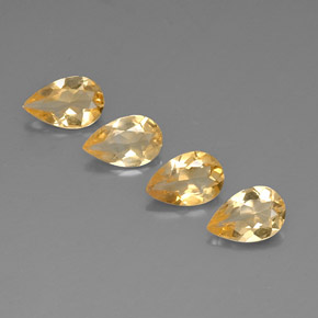 Gemas de citrino amarillo natural de  ct, en forma de pera, VVS
