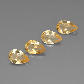 Gemas de citrino amarillo natural de  ct, en forma de pera, VVS