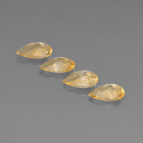 Gemas de citrino amarillo natural de  ct, en forma de pera, VVS