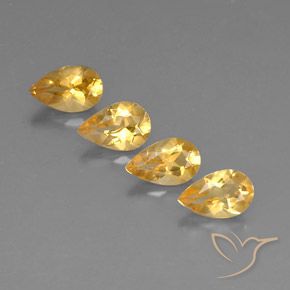Gemas de Citrino Gold  natural de 2.66 ct, En forma de pera, VVS-VS