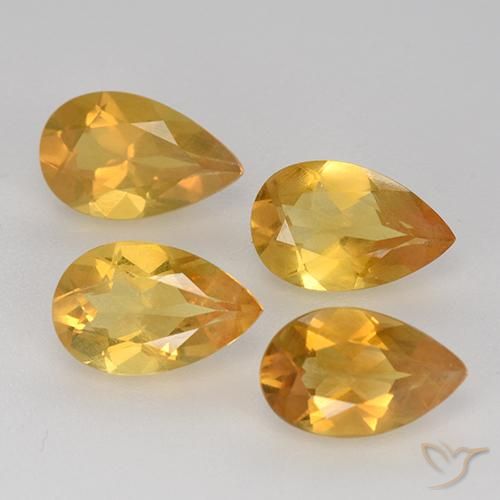 Gemas de Citrino Bright Gold  natural de 2.71 ct, En forma de pera, VVS-VS