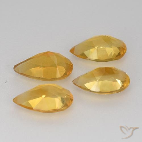 Gemas de Citrino Bright Gold  natural de 2.71 ct, En forma de pera, VVS-VS