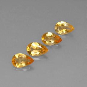 Gemas de citrino amarillo natural de  ct, en forma de pera, VVS
