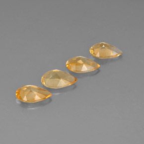 Gemas de citrino amarillo natural de  ct, en forma de pera, VVS