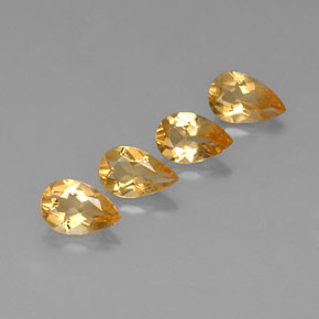 Gemas de citrino oro natural de  ct, en forma de pera, VVS