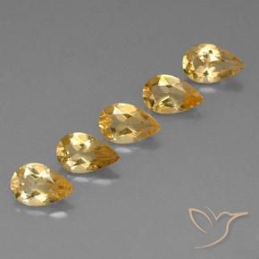 3.25ctw Natural Dorado Citrino, En forma de pera, VVS-VS