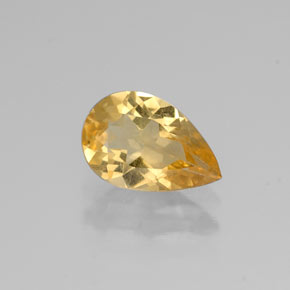 Citrino amarillo natural de 0,69 ct, en forma de pera, VVS