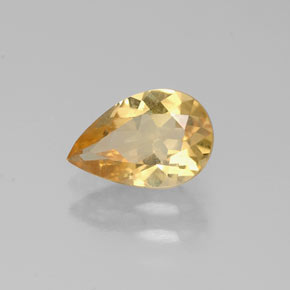 Citrino amarillo natural de 0,69 ct, en forma de pera, VVS