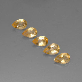 Gemas de citrino oro natural de  ct, en forma de pera, VVS