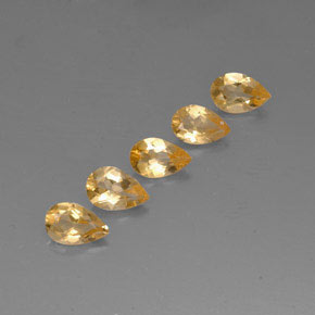 Gemas de citrino oro natural de  ct, en forma de pera, VVS
