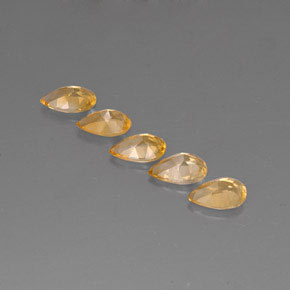Gemas de citrino oro natural de  ct, en forma de pera, VVS