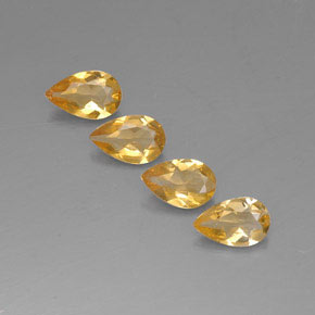 Gemas de citrino amarillo natural de  ct, en forma de pera, VVS-VS