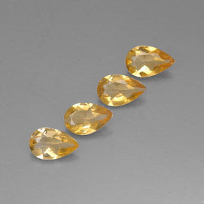 Gemas de citrino amarillo natural de  ct, en forma de pera, VVS-VS